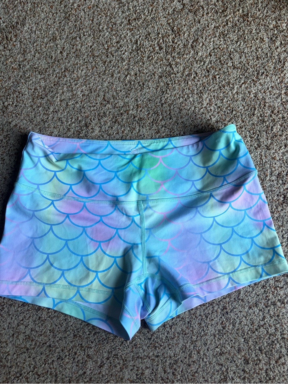 Mermaid-Scale Work Out Shorts